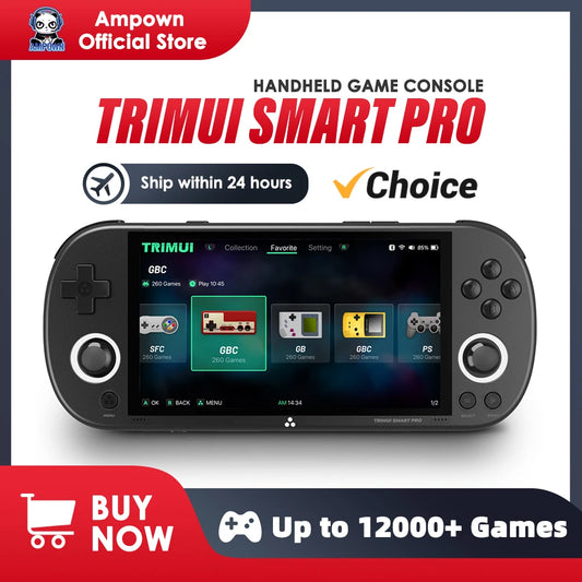 Trimui Smart Pro Handheld Spielkonsole 4.96''IPS Bildschirm Linux System Joystick RGB Beleuchtung Smartpro Retro Video Spiel Player Geschenk