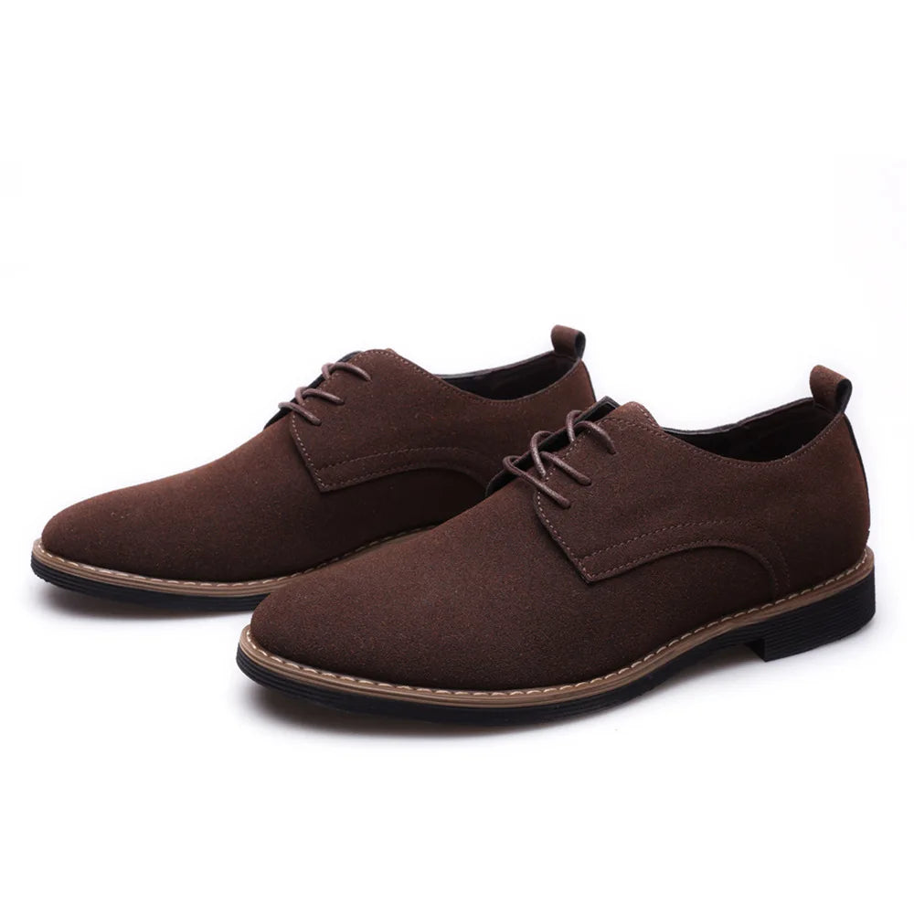 Luxury Men Oxford Shoes High Quality Suede Leather Shoes for Men Business Casual Shoe Lace-Up Men Party Wedding Shoes Plus Size