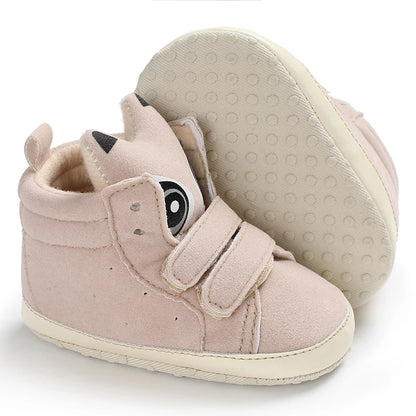 Classic Baby Shoe Boy Girl Baby Cute Animal Face Casual Flat Sneaker First Baby Ankle Boot Cotton Non-slip Warm Walking Shoes