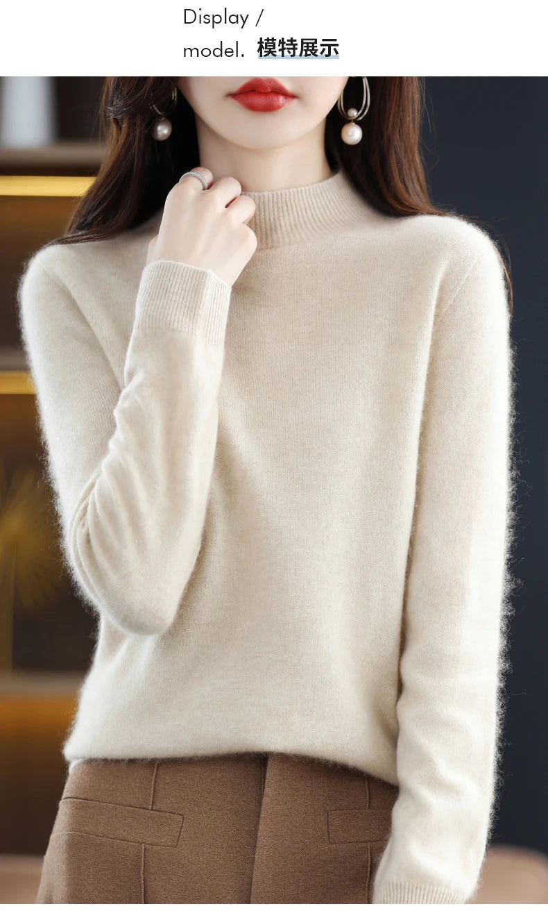 Cashmere Sweater Female 100% Merino Wool Winter Women Knitted Femme Pullover Top Winter Warm Women's 2024 New