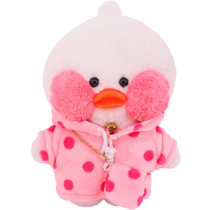 2pcs Kawaii Cartoon Lalafanfan Duck Clothes Sweater+Bag Hoodie For 30cm Duck Clothes Lalafanfan Clothes Plush Stuffed Toy Girl`s