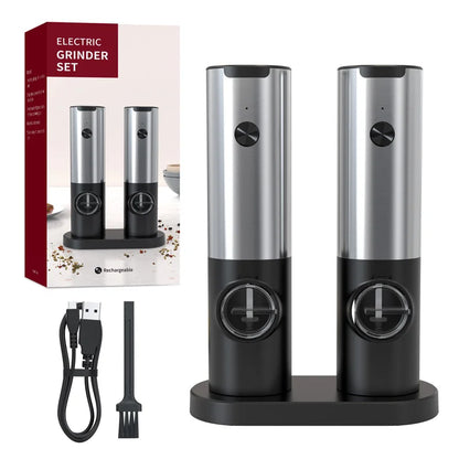 Electric Automatic Mill Pepper And Salt Grinder With LED Light Adjustable Coarseness Partner Manufacturers