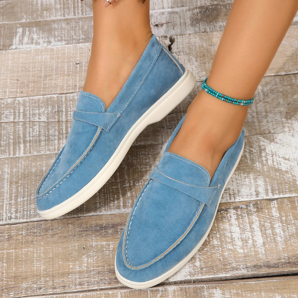 Classic Hot Sale Nude Luxury Flat Men Casual Shoes Comfortable Slip-on Loafers Shoes High Quality Kid Suede Walking Shoes Mujer