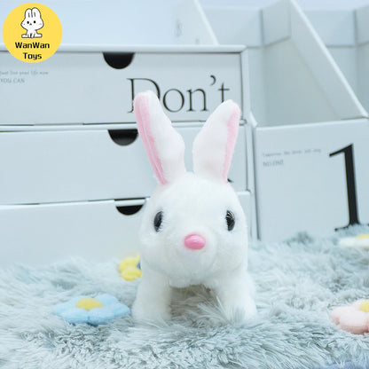 Cute Interactive Electronic Pet Rabbit Toy Perfect Gift for Kids Desktop Ornaments Birthday party Christmas Easter Thanksgiving