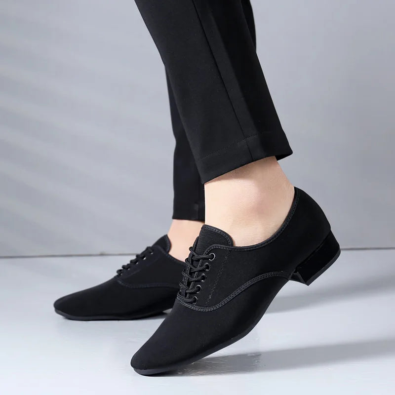 Men‘s Dance-Shoes Ballroom Latin Dance Shoes For Men Male Modern Jazz Tango Dancing Shoes Salsa Practise Shoe Black