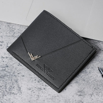 Men's Short Design Causal Purses Male Folding Wallet Coin Card Holders High Quality Slim Money Bag New Hot Men PU Leather Wallet