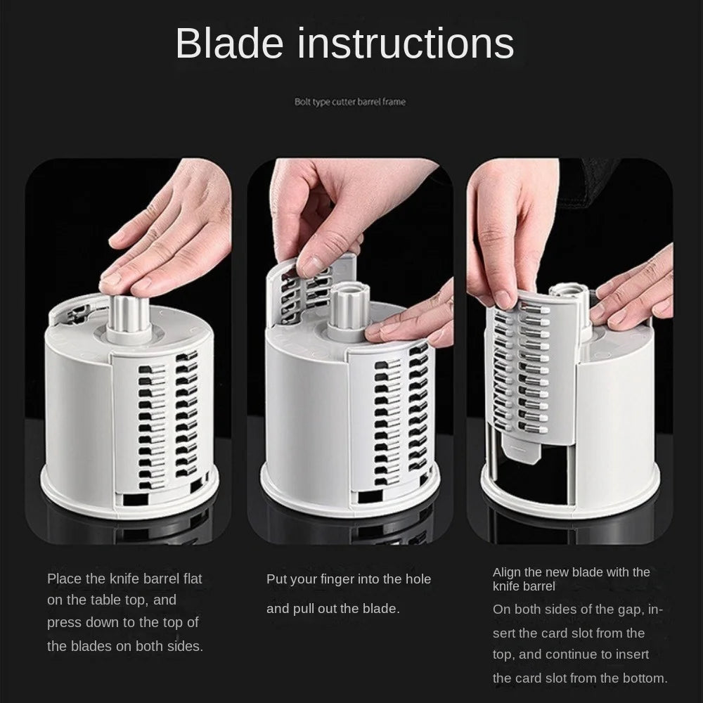 Storm Vegetable Cutter Household Vegetable Cutting Artifact Hand Rock Tube Multi-function Potato Shredder Slicer Grater