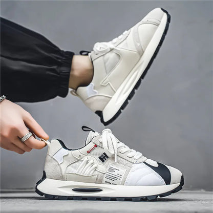 Fashion Designer Men Shoes Dissolve Thick Shoes Casual Sneakers Men Platform Trend  Chunky Sneakers Walking Shoes