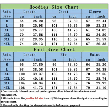 2023 Men's Sweatshirt Set Hoodies+Sweatpants Tracksuit Men 2 Piece Set Outfits Jogger Bottom Suit Male Pullover Hoodie Sets Men