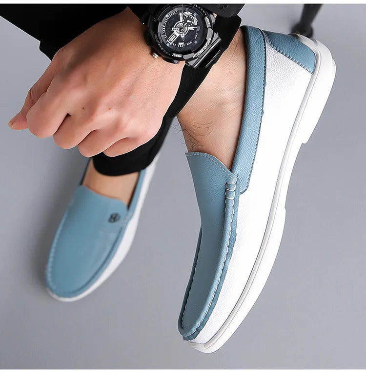 Extra Large Size Men Casual Leather Shoes White Shoes Spring and Autumn Versatile Sneakers Casual Men Leather Shoes