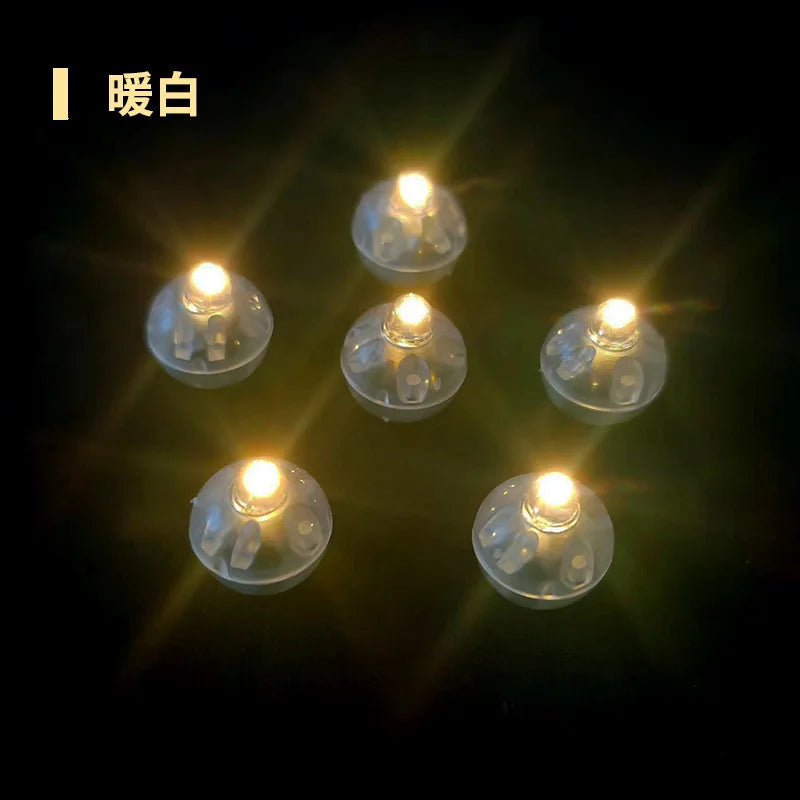 Miniature LED Flash/Monochrome Round Ball Lights Diy Dollhouse/Buiding Sand Table Scene Luminous Materials Accessory 10Pcs