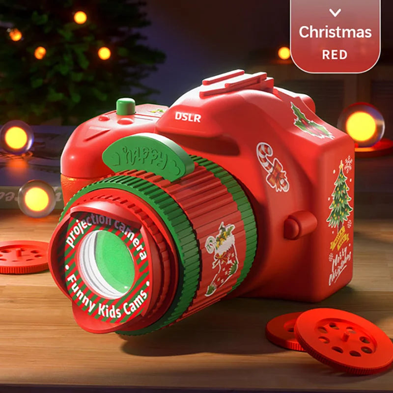 Christmas Projection Camera Flashlight Projection Lamp New Atmosphere Lamp Arrangement Sound Light Emitting Children'S Toys