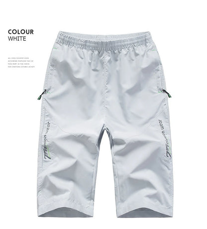 Summer Sports Cropped Trousers Quick-drying Large Size 7XL 8XL Men's Casual 3/4 Pants Thin Workout Mens Fashion Baggy Shorts