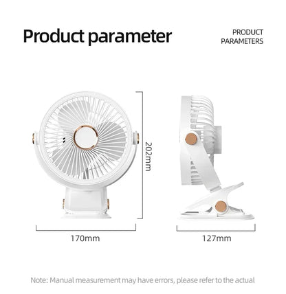 Xiaomi 8000mAh Clip-on Fan 3 Speed Quiet Rechargeable Desktop Portable Air Circulator Wireless Fan With LED Light Camping Home