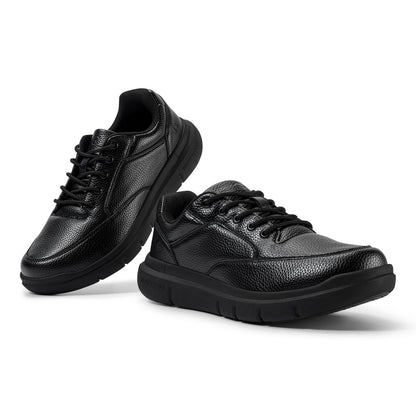 Fitville Wide Version Men's Leather Shoes Walking Shoes Oxford Shoes For Formal Business Shoe Comfortable All Day Wear