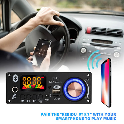 160W Amplifier Bluetooth Decoder Board DIY 12V 6.5mm Microphone FM Radio TF USB Car Audio Music Player Speakers Volume Control