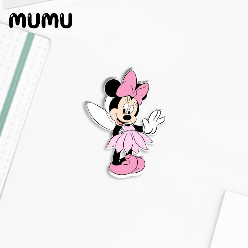 2024 New Minnie Mouse Lapel Pin Cartoon Acrylic Brooches Handmade Epoxy Jewelry Shirt Bag Badge