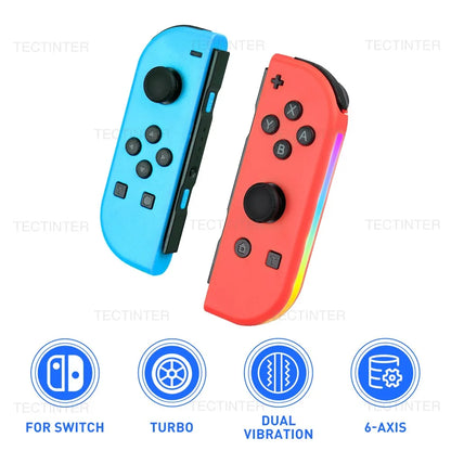 RGB joystick gamepad For Switch Wireless Controller joy controller Compatible with NS 6 Axis Wake-up/Screenshot