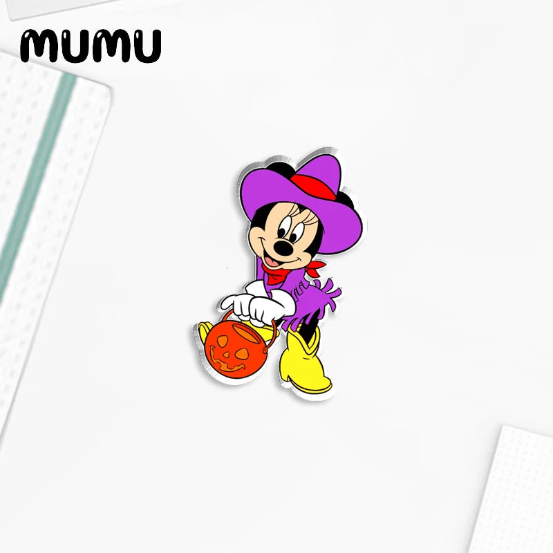 2024 New Minnie Mouse Lapel Pin Cartoon Acrylic Brooches Handmade Epoxy Jewelry Shirt Bag Badge