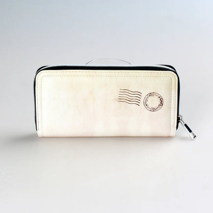 Retro Envelop Long Wallet, Textured Clutch Coin Purse, Classic Credit Card Holder