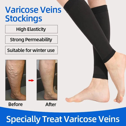 Compression Sleeves Replacement Compression Stockings with Medical Gradient Compression 20-30mmHg Footless Calf Socks