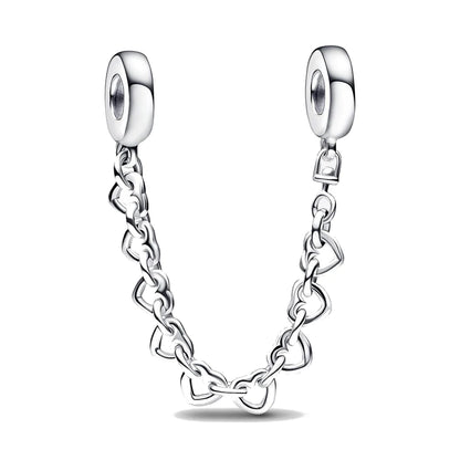 New 925 sterling silver cool and shiny split chain buckle boutique charm pendant suitable for original DIY bracelets DIY jewelry