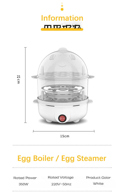 Single and double layer multifunctional egg cooker corn syrup ready-to-eat breakfast boiled egg steamer kitchen appliances