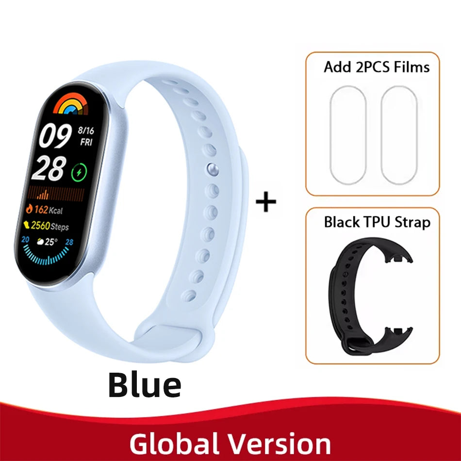 Global Version Xiaomi Smart Band 9 150+ Sports Modes Sleep Monitoring 1.62" AMOLED Display 21-day Battery Mi Wrist Sport Watch