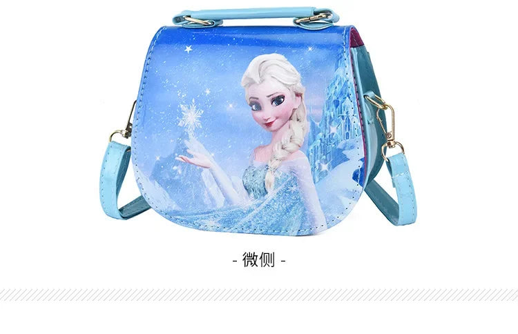 Cute cartoon anime Elsa princess messenger bag fashion girl handbag small bag baby shoulder messenger bag