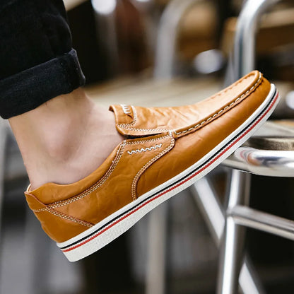 Leather Men's Casual Shoes Flats Moccasins Men Loafers Party Driving Loafers Shoes Male Genuine Leather Business Office Men Shoe