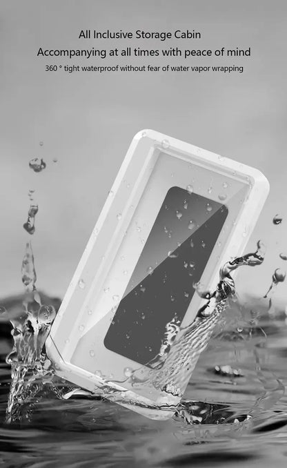 Waterproof Bathroom Wall-mounted Mobile Phone Box Protective Cover Touch Screen Mobile Phone Holder Kitchen Sealed Storage