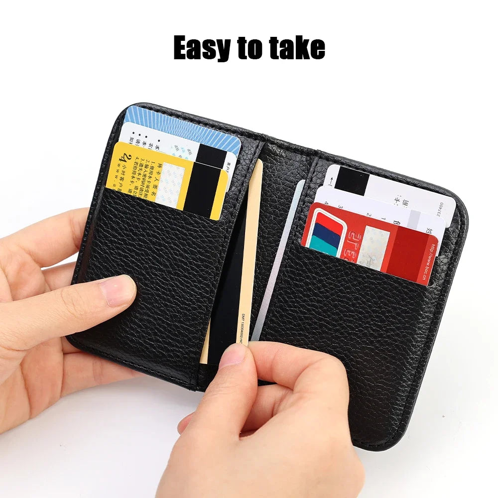 Portable Super Slim Soft Wallet PU Leather Mini Credit Card Wallet Purse Card Holders Men Wallet Thin Small Short Wallets