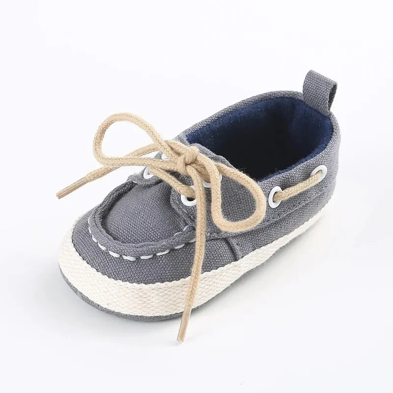 Walking Baby Shoes Sailor Formal Canvas Soft Sole Newborn Boy Girl Toddler Casual