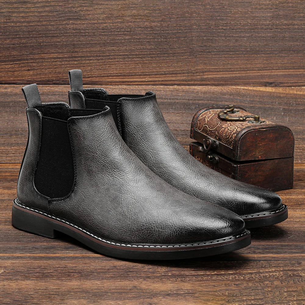 40~46 Men Chelsea Boots Brand Retro Comfortable 2023 Fashion Men Boots #KD5241