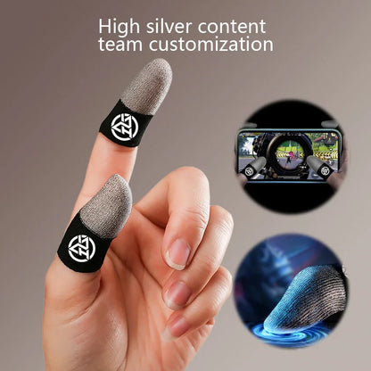 1/2 Pair Gaming Luminous Finger Sleeve Breathable Fingertips Cover For PUBG Mobile Games Touch Screen Finger Cots Cover Touch