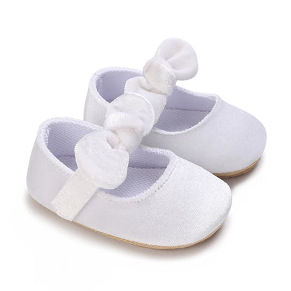 HAIZHIW 0-18 Months Cute White Lace Baby Girl Princess shoes Baby Shoes Bow Fringe Rubber Soled Non-slip Footwear Crib Shoes