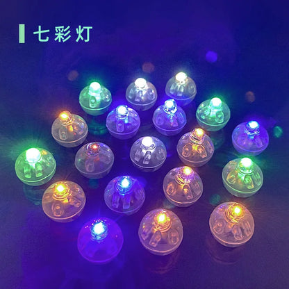 Miniature LED Flash/Monochrome Round Ball Lights Diy Dollhouse/Buiding Sand Table Scene Luminous Materials Accessory 10Pcs