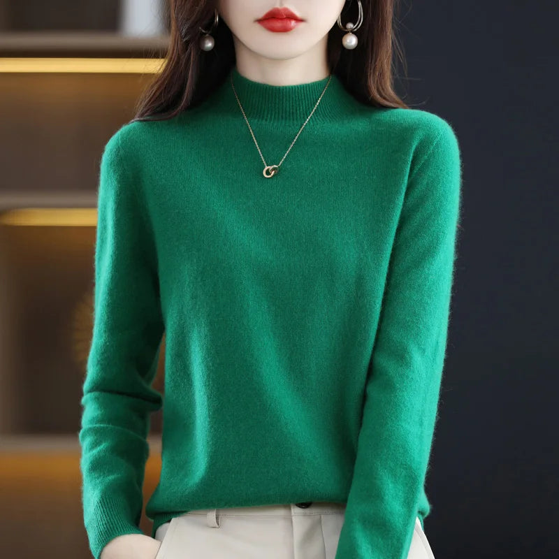 Cashmere Sweater Female 100% Merino Wool Winter Women Knitted Femme Pullover Top Winter Warm Women's 2024 New