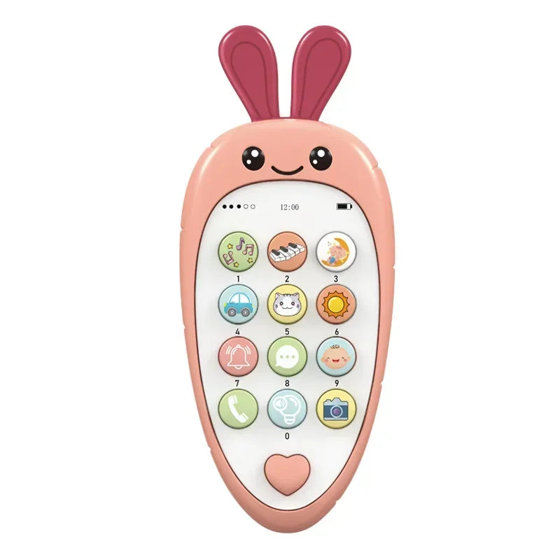 Baby Mobile Phone Toy Simulation Music Sound Telephone Toddler Puzzle Early Education Sleeping Toy Gift with Teether 0 12 Months