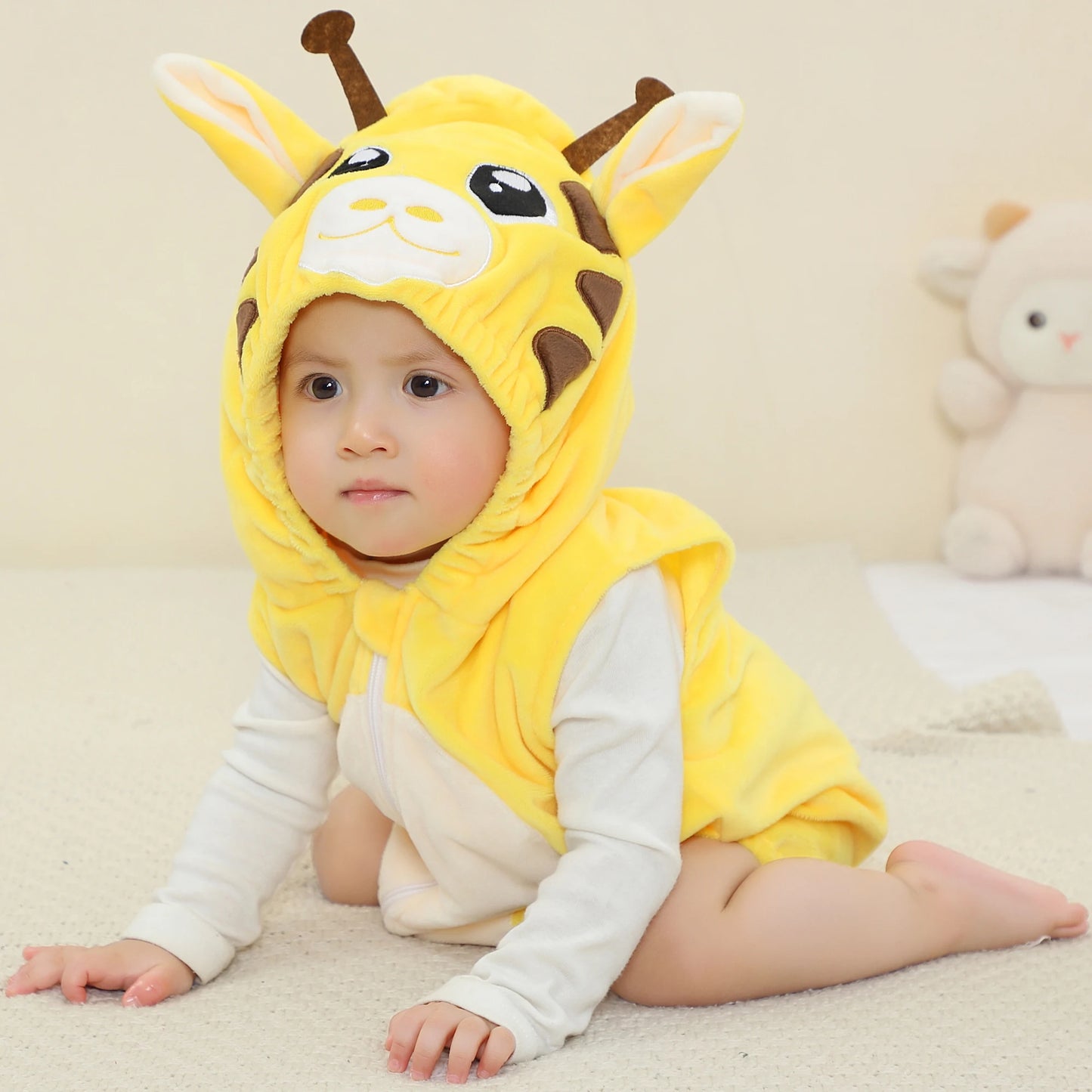 MICHLEY Spring Giraffe Baby Romper Bodysuit Sleeveless Newborn Clothes Infant Toddler Clothing Romper Halloween For Girl Boy