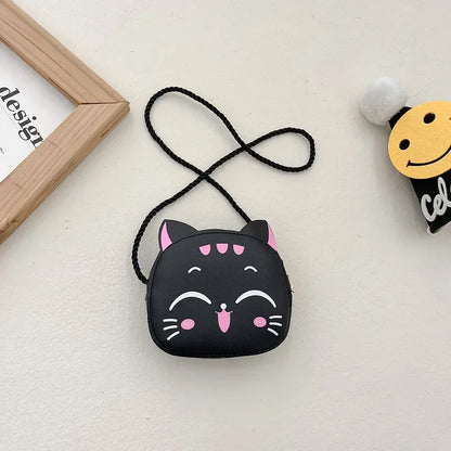 New Cartoon Children Messenger Bag Cute Cat Children Fashion Coin Purses and Handbags Cute Boy Girl Mini Shoulder Bag