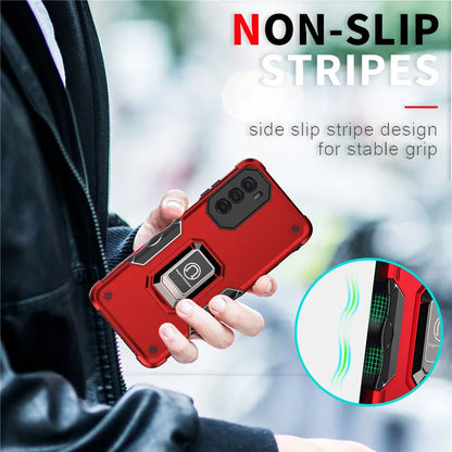 For Motorola Moto G22 G32 G42 G52 Case Shockproof Armor Ring Stand Bumper Phone Back Cover For Moto E20 E30 E40 E32 Cases