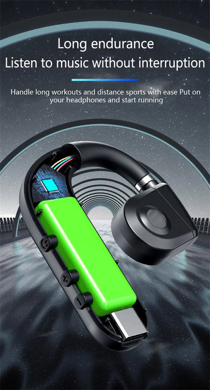 Wireless Bluetooth Headphones With Microphone Bone Conduction Earphones Handsfree Noise Canceling Headset For Driving Audifonos