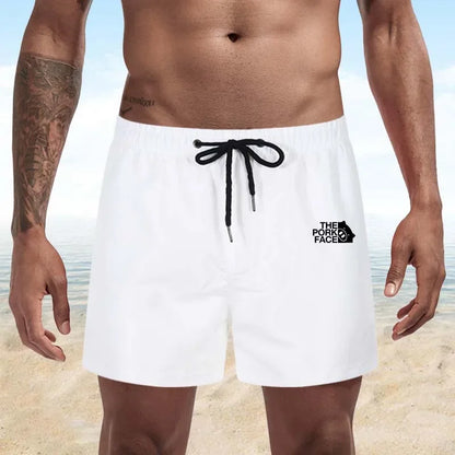 2024 Quick-drying Swimming Trunks Men's Swimsuit Swim Trunks Summer Bathing Pocket Beach Shorts Surf Drawstring Boxers S-4XL