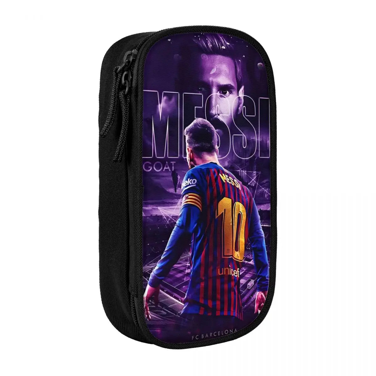 Football Messi Pencil Cases for Fan Soccer Lover Messied Pen Holder Bag Student Big Capacity Students School Gifts Pencil Pouch