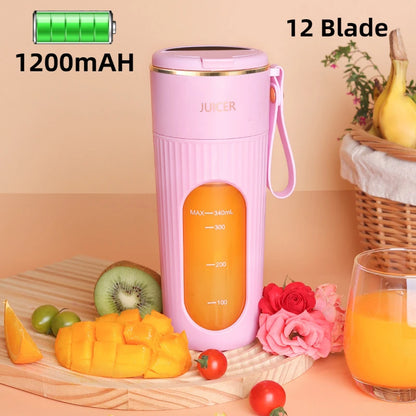 Juicer Cup Wireless Charging Small Portable High Quality Macaron Color Juice Cup Multi-functional Home  Automatic Fruit Blender