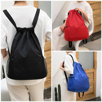 Men/Women Drawstring Pocket Backpack Oxford Backpack Large Capacity Drawstring Travel Bag Fitness Sports Bag