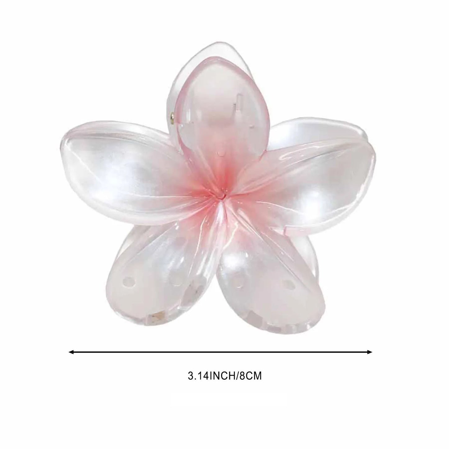 Gradient Red Egg Flower Acrylic Hair Clip for Women Hair Claws Crab Barrette Hawaiian Headwear Summer Girls Hair Accessories