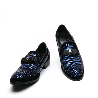 Casual Men Shoes Men Loafers Luxury Brand Rhinestones Italy Fashion Male Designer Wedding Elegant Moccasins Slip-On Driving Shoe