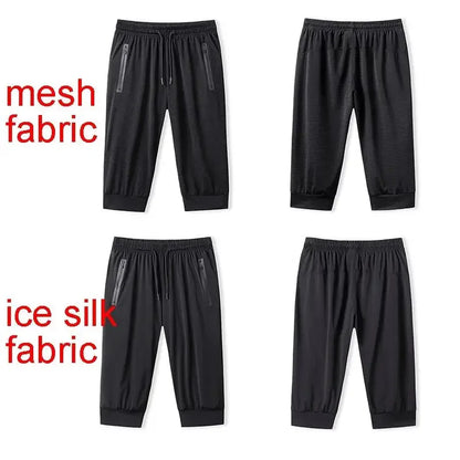 Men Shorts 9XL Big Size for 50-150KG Short Habillé Homme Three Quarters Men Loose Sports Pants Roupas Masculinas